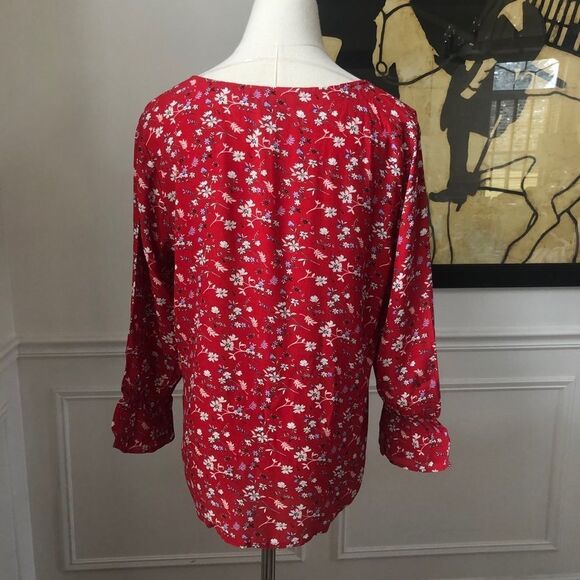 Sanctuary Farrah Floral Button Blouse Red NWOT S - Picture 8 of 10